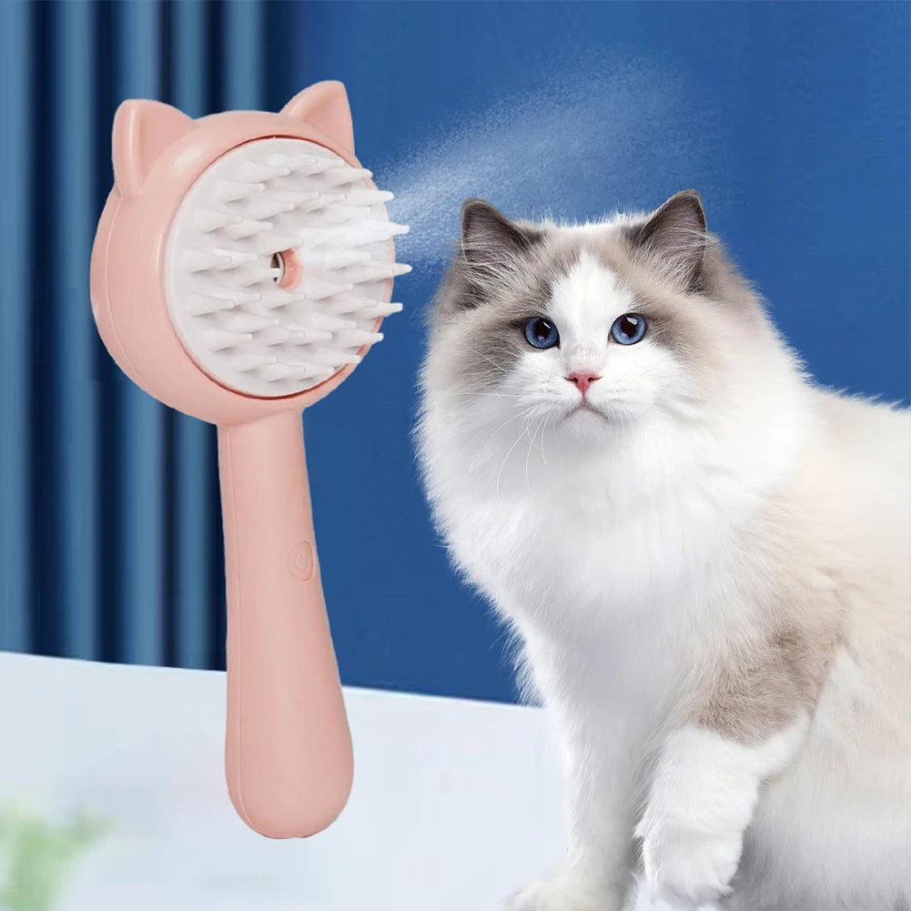 Rechargeable Self-Cleaning Pet Grooming Brush for Dogs & Cats