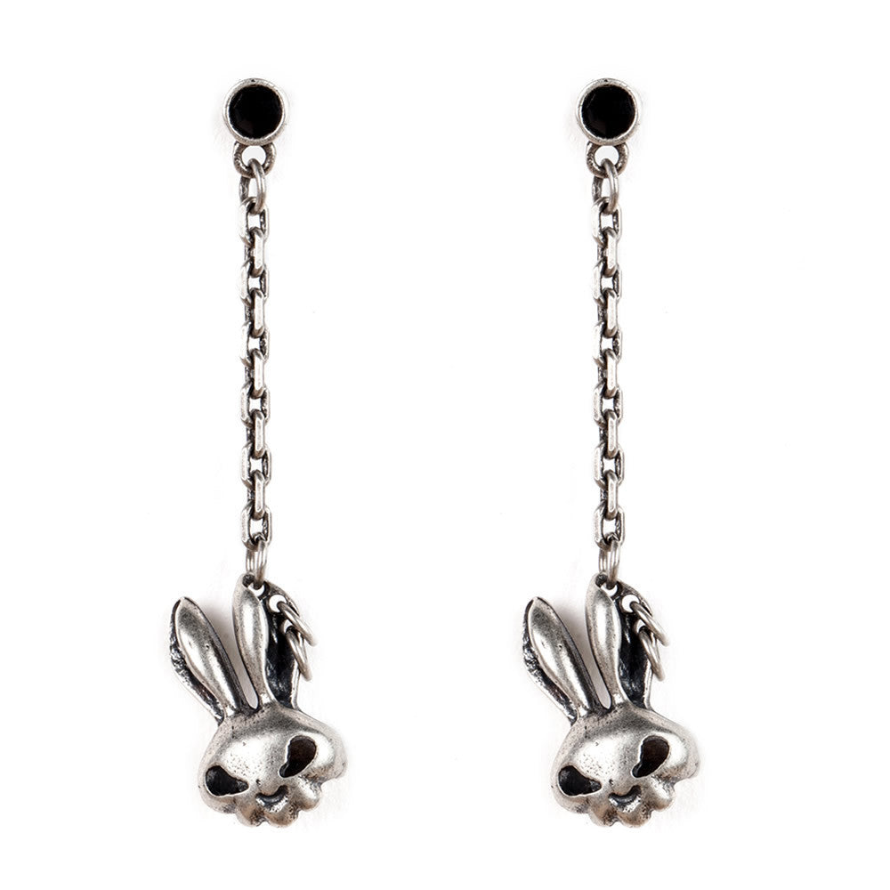 Retro Silver Rabbit Eardrop Jewelry