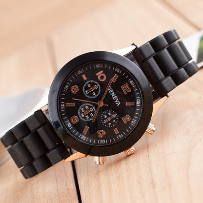 Trendy Silicone Couple's Quartz Watches