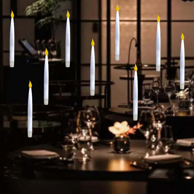 Remote-Controlled Flameless Floating Candles – Warm Flickering Light