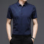 Woodpecker Silk Short Sleeve Shirt for Middle-Aged Men