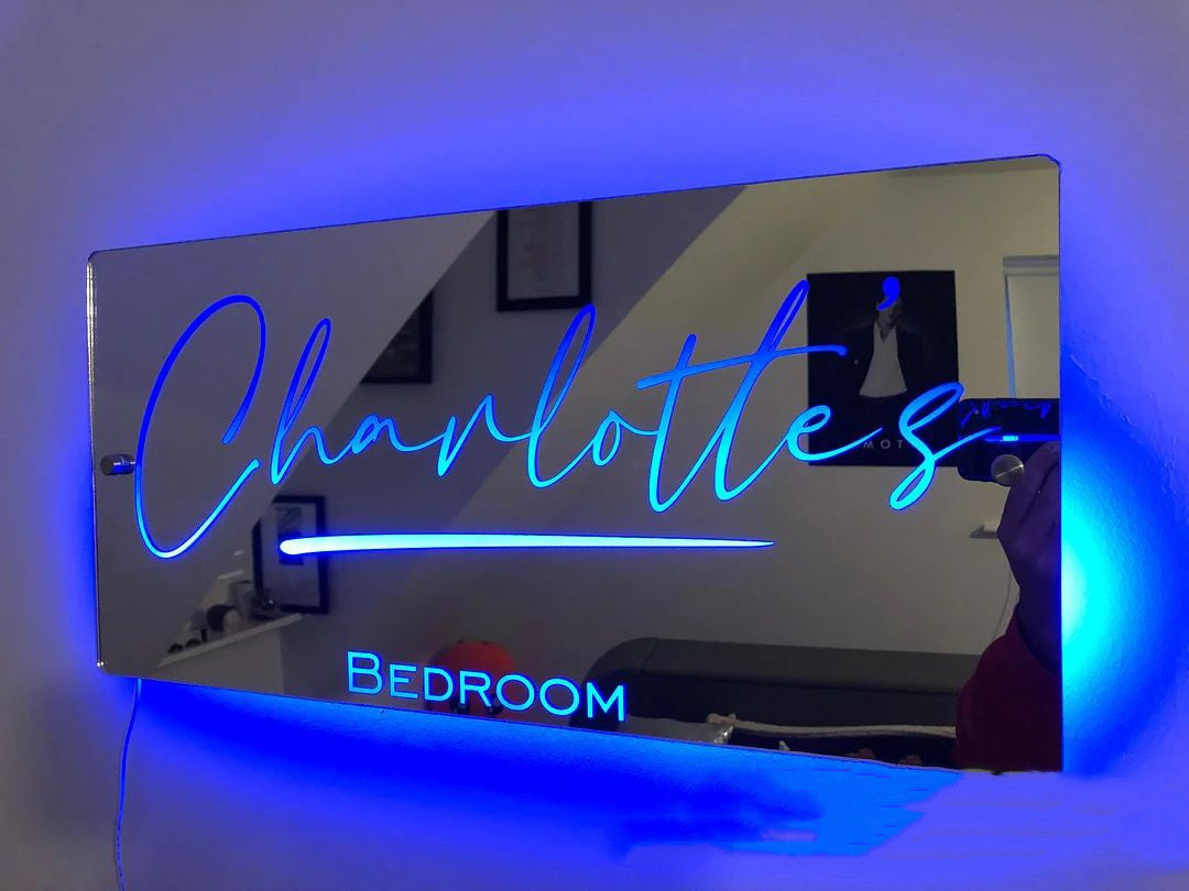 Personalized Name LED Mirror