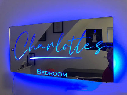 Personalized Name LED Mirror