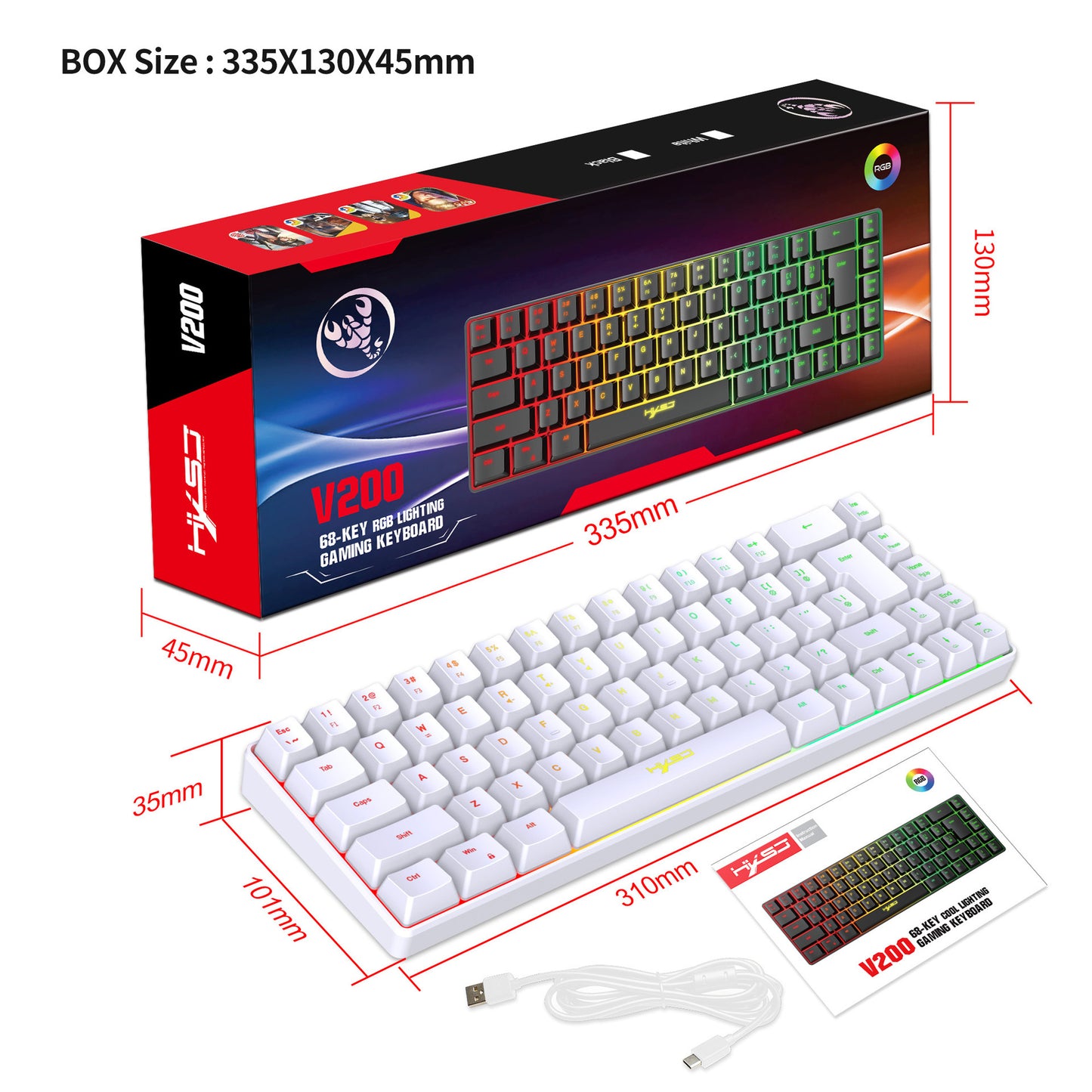 Mechanical Feeling Membrane Gaming Keyboard