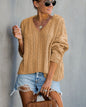 Loose-Fit V-Neck Sweater for Women