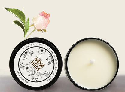 Smokeless Aromatic Candles in Black Tin Cans