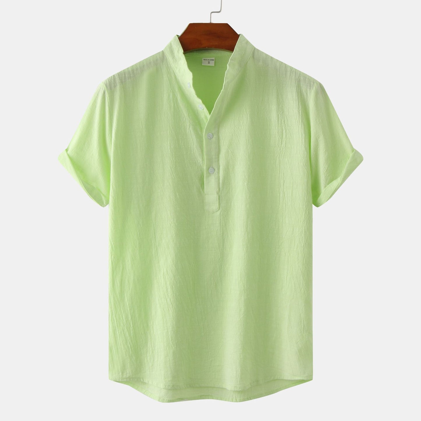 Men's Casual Solid Color Short Sleeve Beach T-Shirt – Perfect for Summer!