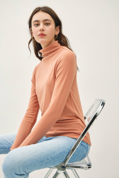 Be Cool Mock Neck Long Sleeve T-Shirt - PureSelect