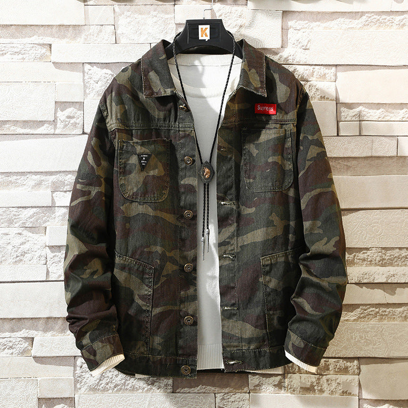 Men's Camouflage Denim Jacket – Stylish Autumn Fashion Coat