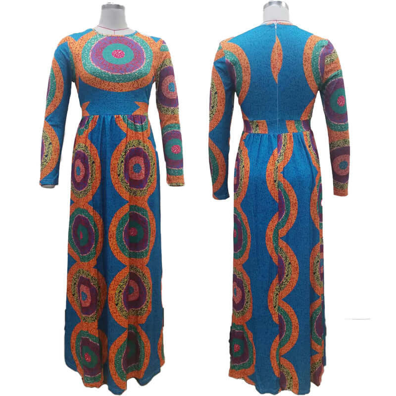 Fashion African Ethnic Digital Print Dress