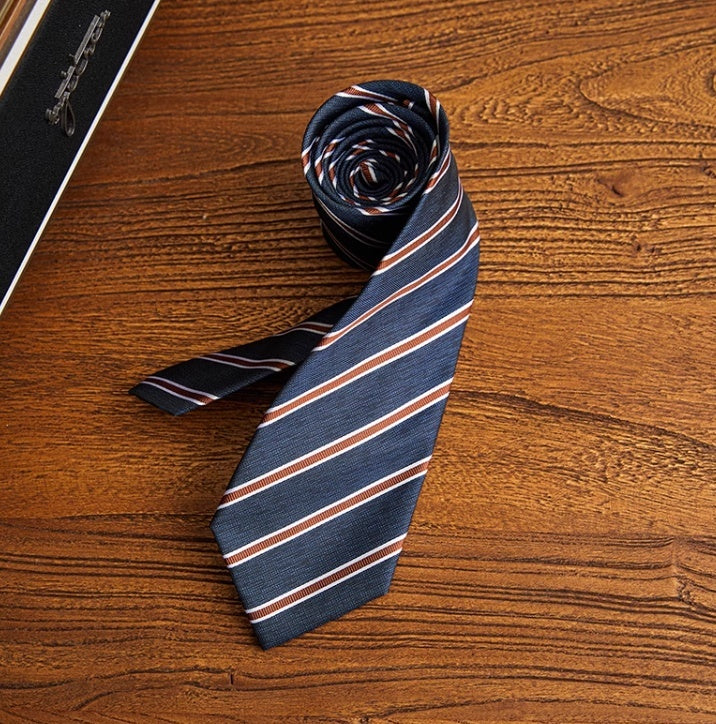 Business Formal Striped Tie for Commuter – All-Match Suit Shirt Accessory