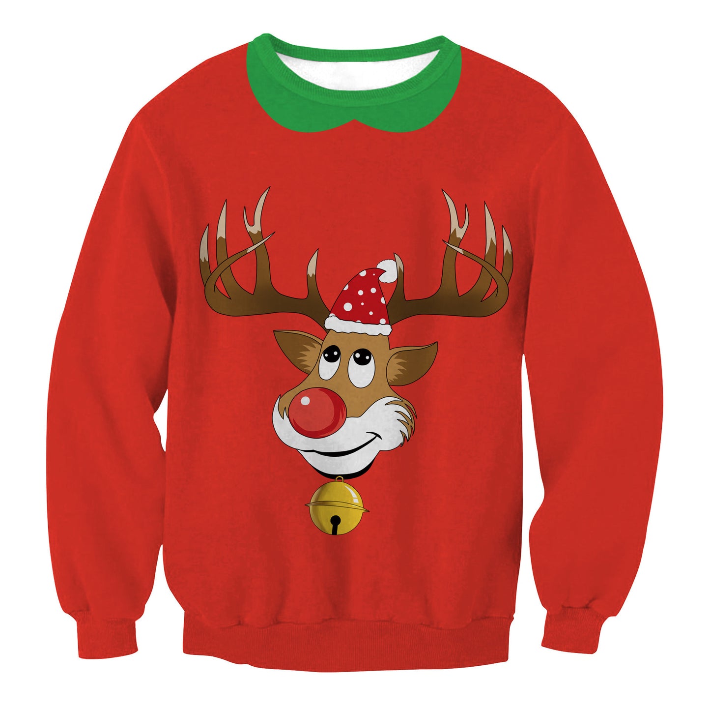 Autumn Winter Santa Elf Christmas Sweater Pullover