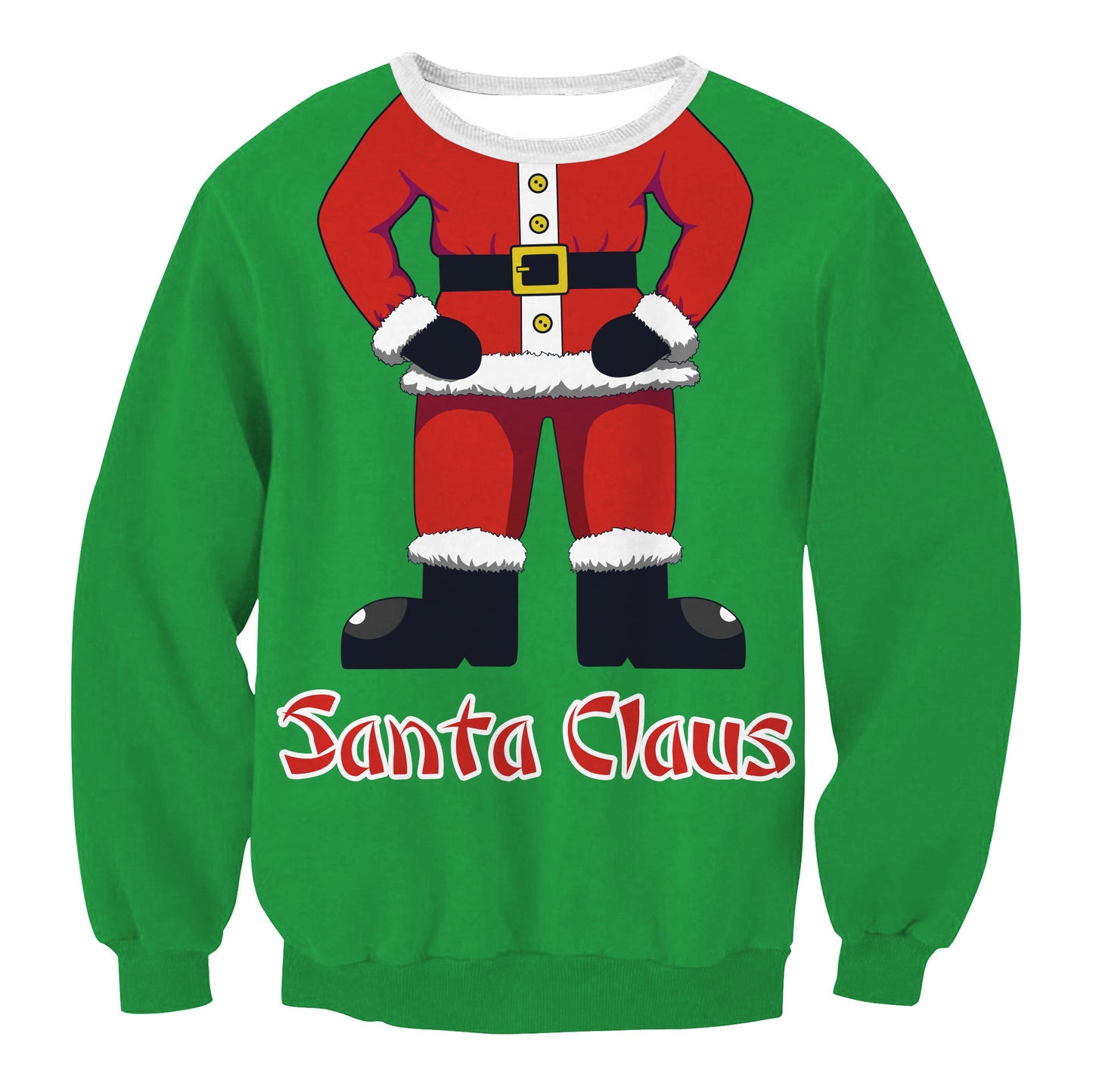 Autumn Winter Santa Elf Christmas Sweater Pullover