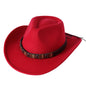 Unisex Woolen Western Cowboy Top Hat