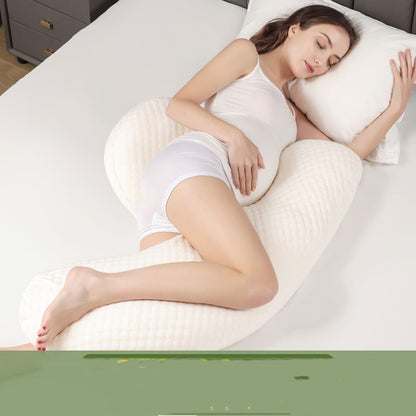 U-Shaped Pure Cotton Pregnancy Pillow