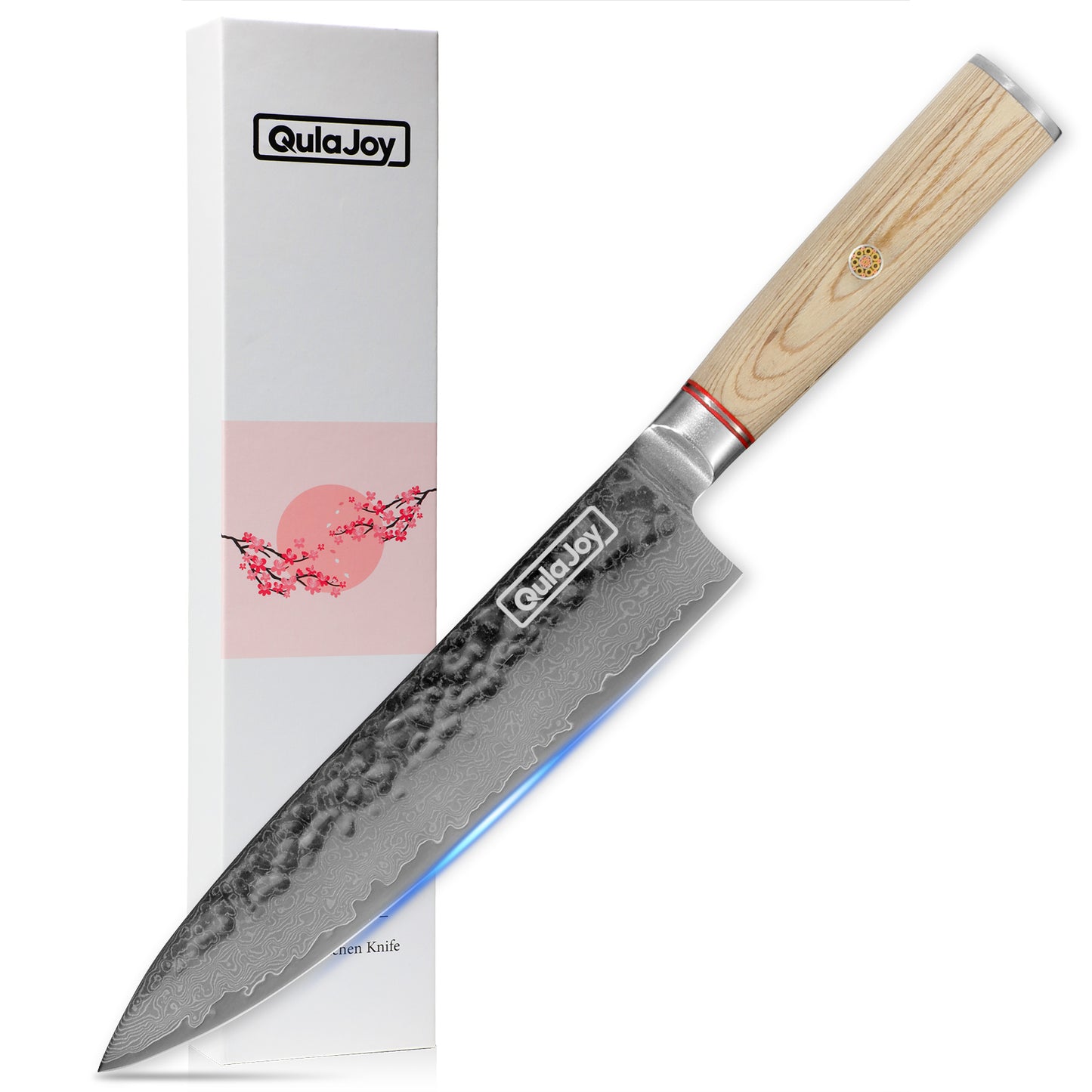 Qulajoy Nakiri Knife 6.9 Inch – Professional 67-Layers Damascus Vegetable Knife