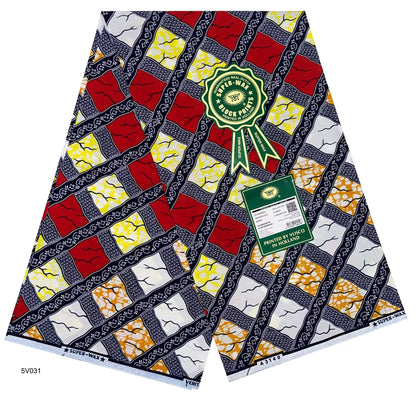 Printed Super Wax Fabric African