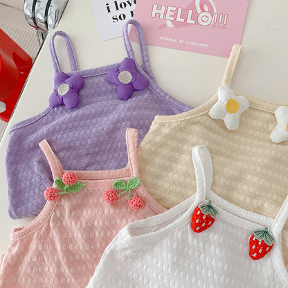 Baby Strawberry Sleeveless Onesie