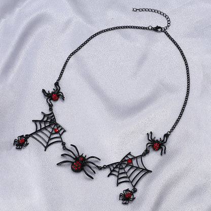 Halloween Spider & Web Clavicle Necklace - PureSelect