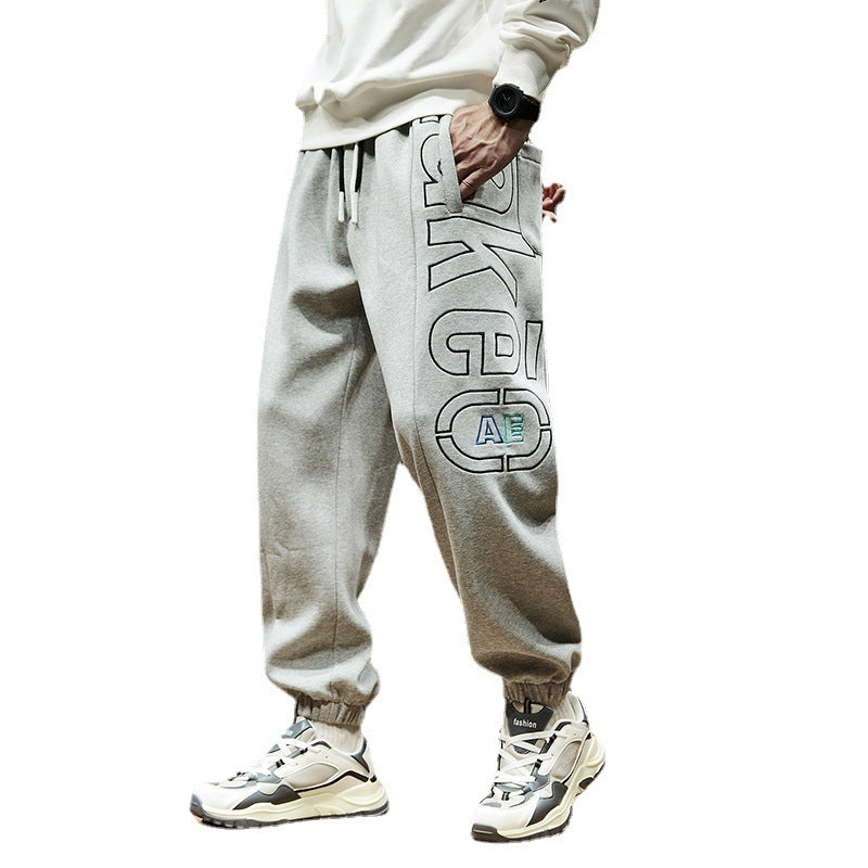 Men's Fashion Thick Fleece Sweatpants – Plus Size for Ultimate Comfort