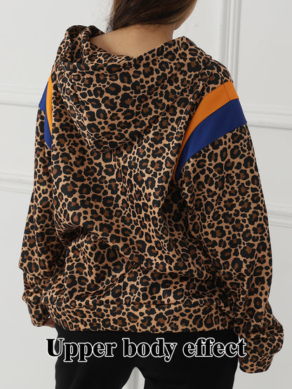 Women's Leopard Print Long Sleeved Sweatshirt - PureSelect