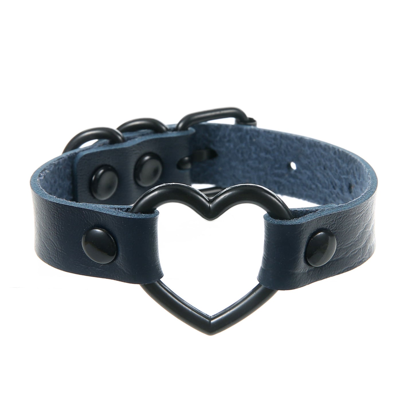 Punk Couple's Heart Hollow Leather Bracelet