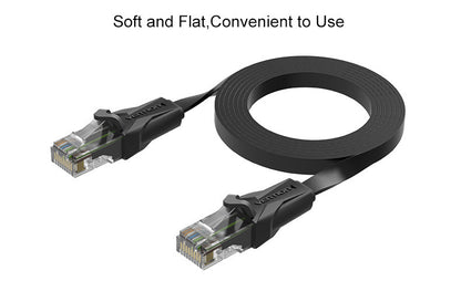 Flat Cat6 Pure Copper Gigabit Network Cable for Router and Computer