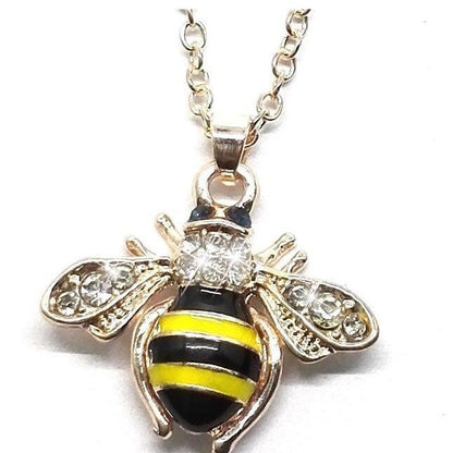 Bee Citrine Dripping Oil Women's Necklace