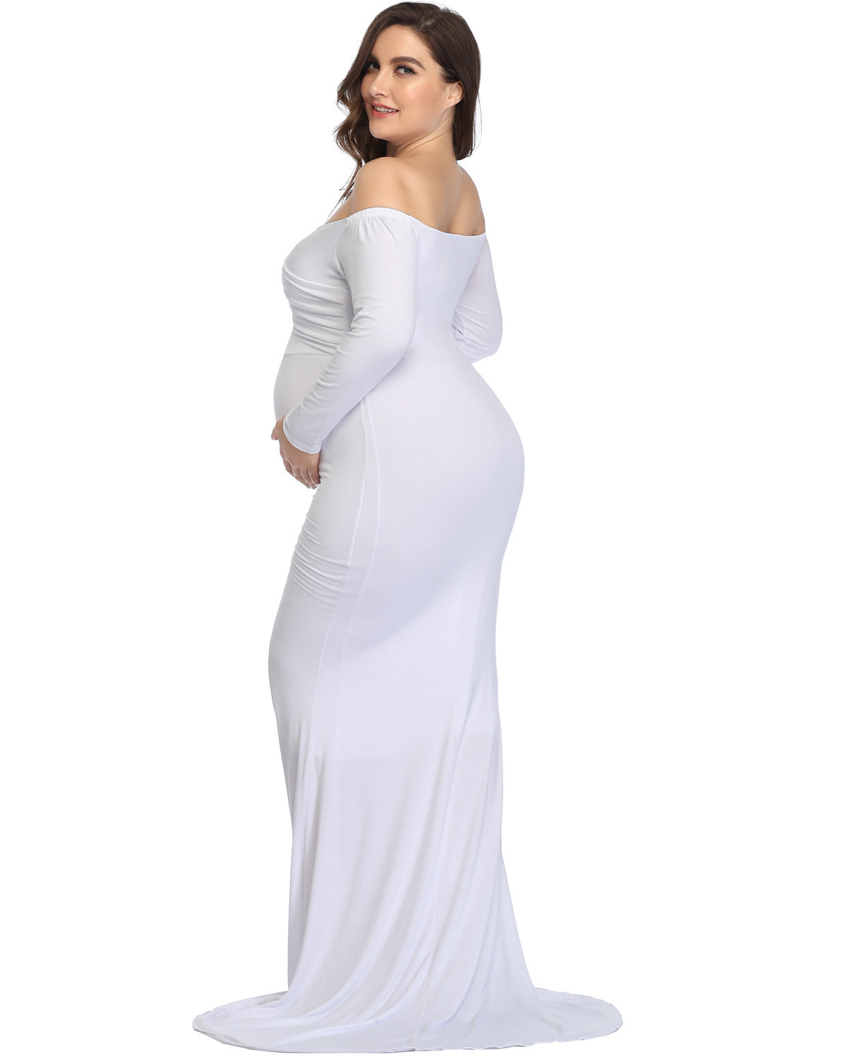 Pregnant Woman Photo Shoot Chiffon Mopping Long Dress