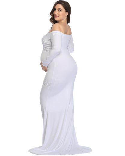 Pregnant Woman Photo Shoot Chiffon Mopping Long Dress