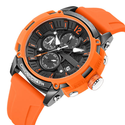 Men’s Multi-function Timing Luminous Waterproof Calendar Watch for Students