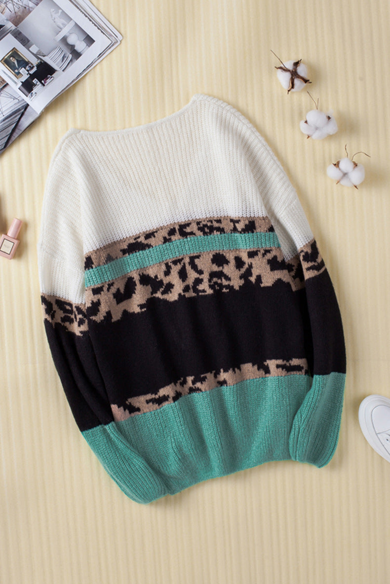 Slim Fit V-Neck Long Sleeve Pullover Sweater for Women