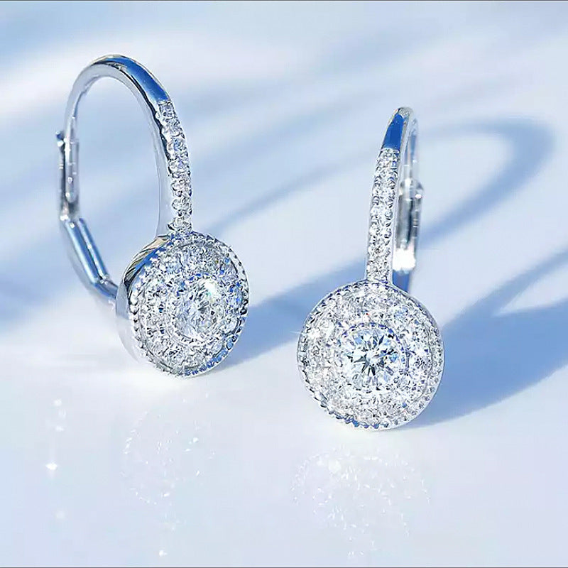 Fashionable Women Over Earrings Studded With Zircon