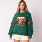 Women's Christmas Sequined Sweatshirt – Casual Round Neck Top