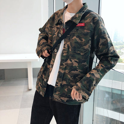 Men's Camouflage Denim Jacket – Stylish Autumn Fashion Coat