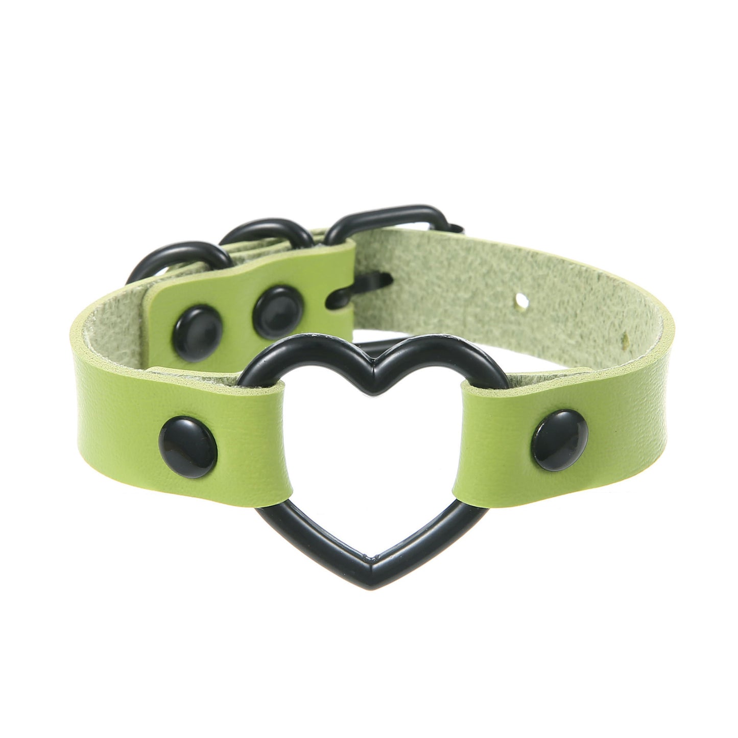 Punk Couple's Heart Hollow Leather Bracelet