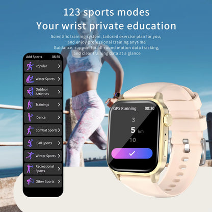 Smartwatch with Square Screen & Heart Rate Tracker