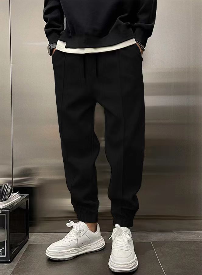 Thick Ankle-Tied Drawstring Leisure Sweatpants