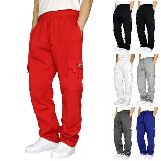 Men's Pants Sweatpants Stretch Elastic Waist Jogger Sports Pants Drawstring Trousers Fashion Mens Clothing