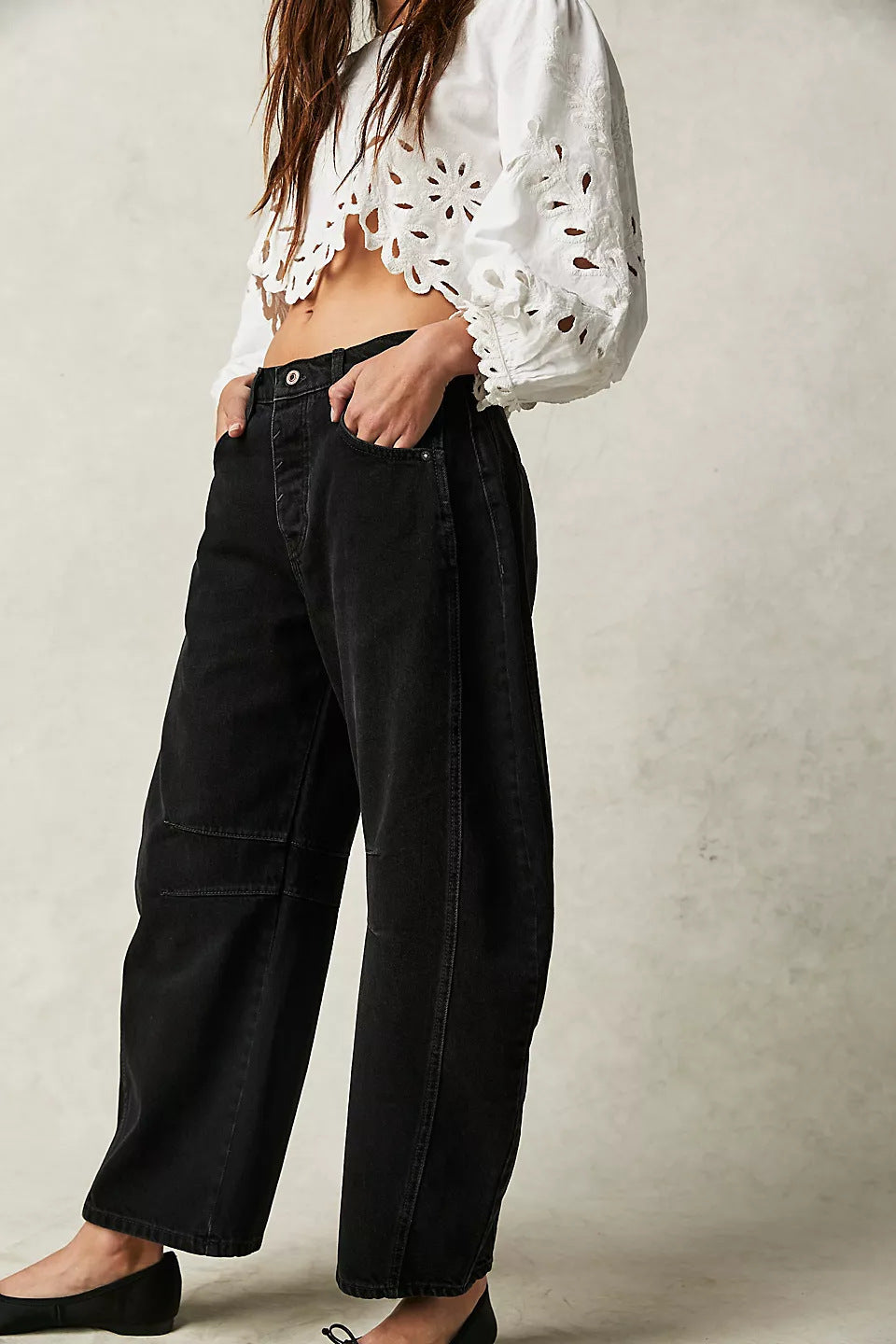 High Stretch Mid-Rise Wide Leg Jeans - PureSelect