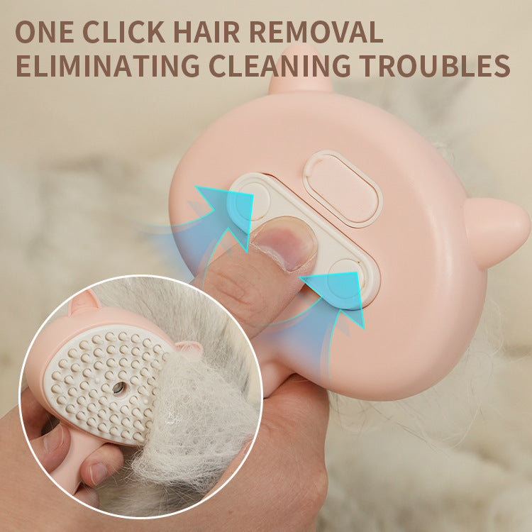 Rechargeable Self-Cleaning Pet Grooming Brush for Dogs & Cats