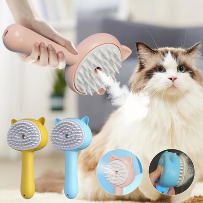 Rechargeable Self-Cleaning Pet Grooming Brush for Dogs & Cats