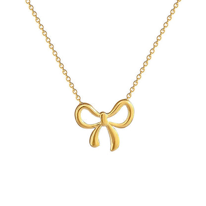 Necklace Accessories Minimalist Bowknot Women