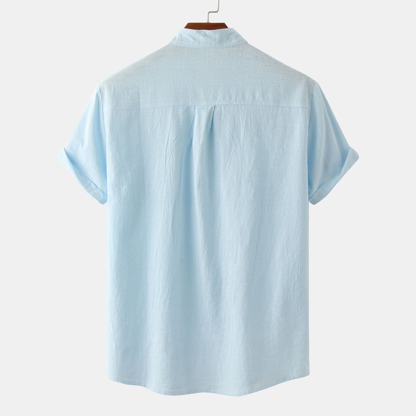 Men's Casual Solid Color Short Sleeve Beach T-Shirt – Perfect for Summer!