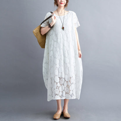 Women's Large Size Loose Lace Dress