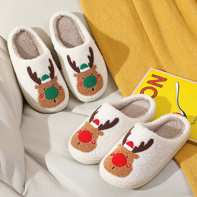 Cozy Elk Winter Slip-On House Shoes