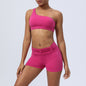 Women's Fitness Pleated Yoga Clothes Suit for Running and Sports