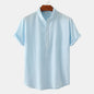 Men's Casual Solid Color Short Sleeve Beach T-Shirt – Perfect for Summer!