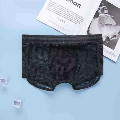 Classic Loose Arrow Breathable Mesh Boxer Shorts for Men