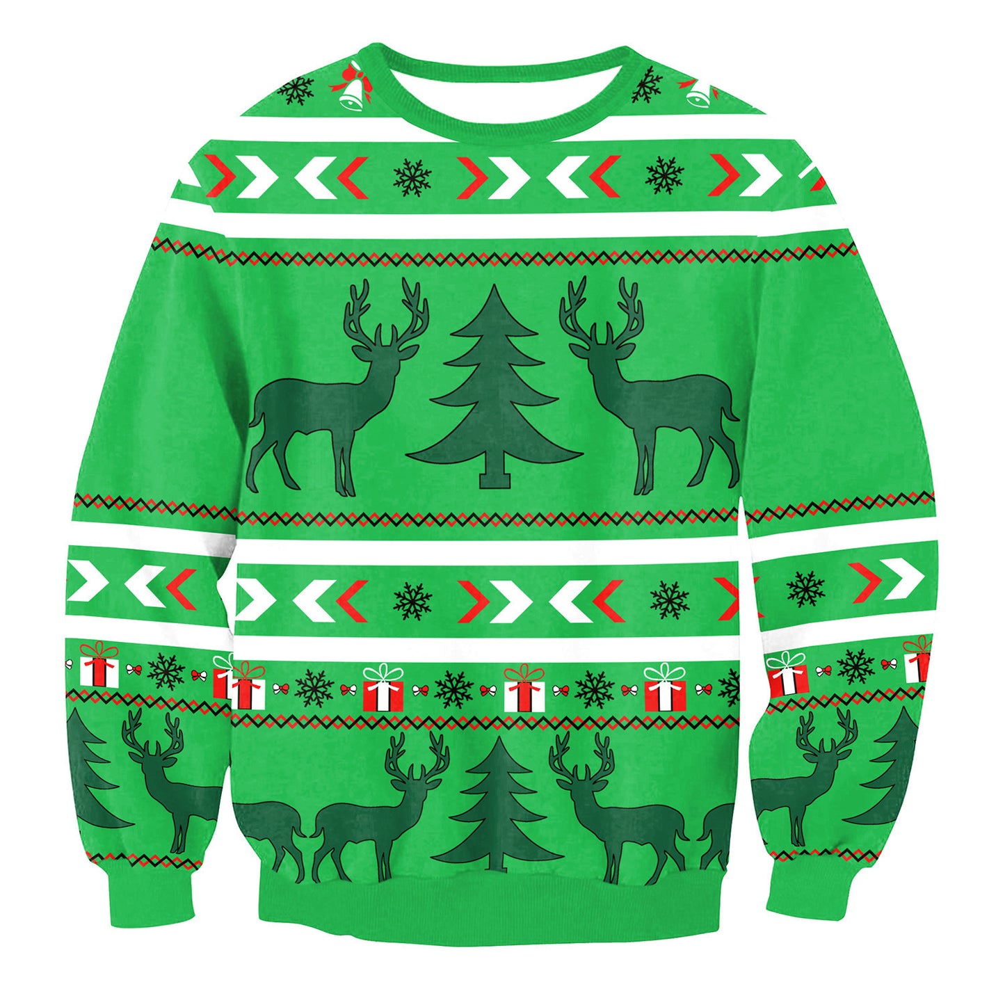 Autumn Winter Santa Elf Christmas Sweater Pullover